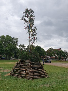 Foto vom aufgebauten Feuer